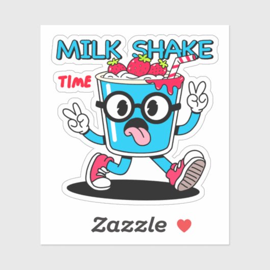 Milchshake Aufkleber (Blatt)