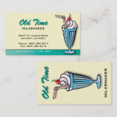 Milchshake-Eisdiele-Visitenkarte Visitenkarte (Vorne/Hinten)