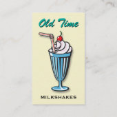 Milchshake-Eisdiele-Visitenkarte Visitenkarte (Rückseite)