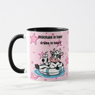 Milchshake in der Hand, Drama im Herzen   Lustige  Tasse