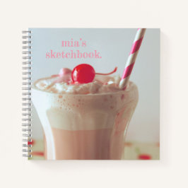 Milchshake - individualisierbares Spiralskizzenbuc Notizbuch