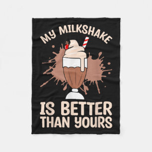 Milchshake ist besser Schokolade Milch Essen lange Fleecedecke