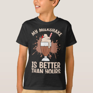 Milchshake ist besser Schokolade Milch Essen lange T-Shirt