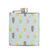 Milchshake-Muster Flachmann (Vorderseite)