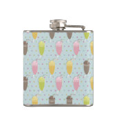 Milchshake-Muster Flachmann (Rückseite)