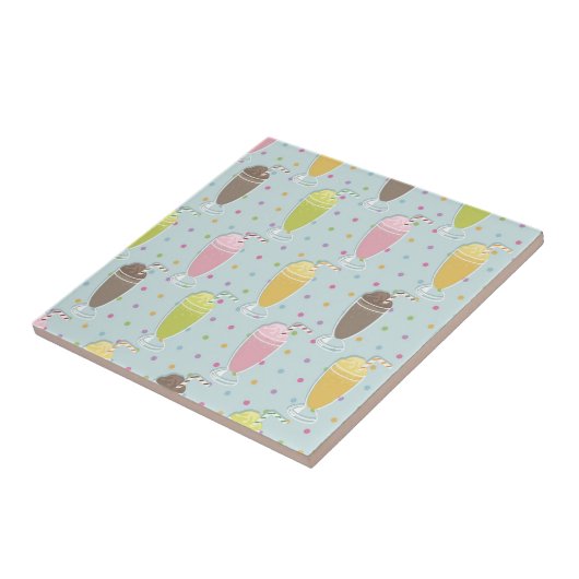 Milchshake-Muster Fliese (Seite)