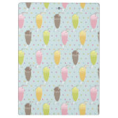 Milchshake-Muster Klemmbrett (Rückseite)