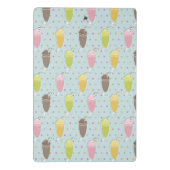 Milchshake-Muster Mini Klemmbrett (Rückseite)