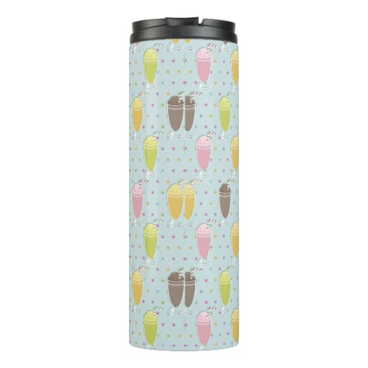 Milchshake-Muster Thermosbecher (Rückseite)