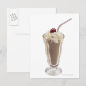 Milchshake Postkarte (Vorne/Hinten)