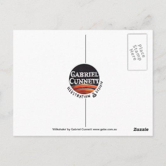 Milchshake Postkarte (Rückseite)