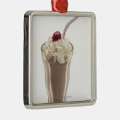 Milchshake Silbernes Ornament (Rechts)