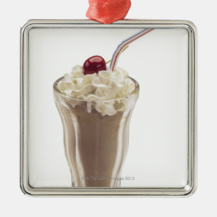 Milchshake Silbernes Ornament