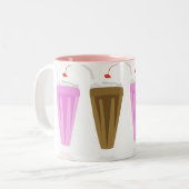 Milchshake-Tasse - Choc u. Stroh Zweifarbige Tasse (Vorderseite Links)