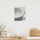 Milchspritzen in Tasse Poster (Küche)