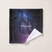 Milchstrahlenfarben, personalisierbar, monogramm badhandtuch set (Waschlappen)