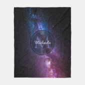 Milchstrahlenfarben, personalisierbar, monogramm fleecedecke (Vorderseite)