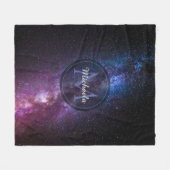 Milchstrahlenfarben, personalisierbar, monogramm fleecedecke (Vorderseite (Horizontal))