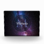 Milchstrahlenfarben, personalisierbar, monogramm fotoblock (Vorderseite)