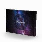 Milchstrahlenfarben, personalisierbar, monogramm fotoblock (Rechts)