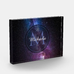 Milchstrahlenfarben, personalisierbar, monogramm fotoblock