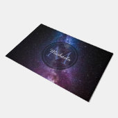 Milchstrahlenfarben, personalisierbar, monogramm fußmatte (Schrägansicht)