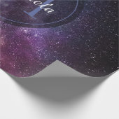 Milchstrahlenfarben, personalisierbar, monogramm geschenkpapier (Ecke)