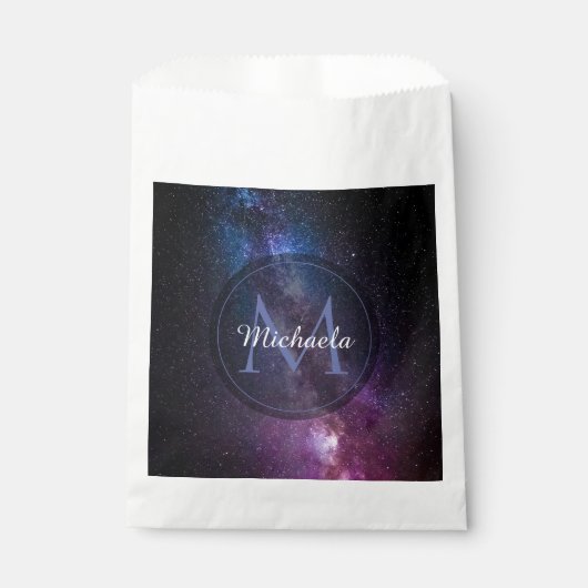 Milchstrahlenfarben, personalisierbar, monogramm geschenktütchen (Vorderseite)