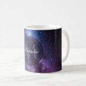 Milchstrahlenfarben, personalisierbar, monogramm kaffeetasse (VorderseiteRechts)