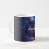 Milchstrahlenfarben, personalisierbar, monogramm kaffeetasse (Vorderseite Links)