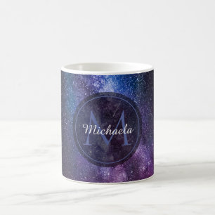 Milchstrahlenfarben, personalisierbar, monogramm kaffeetasse