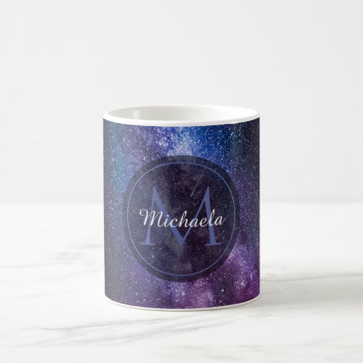 Milchstrahlenfarben, personalisierbar, monogramm kaffeetasse (Mittel)
