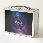 Milchstrahlenfarben, personalisierbar, monogramm metall brotdose (Vorderseite)