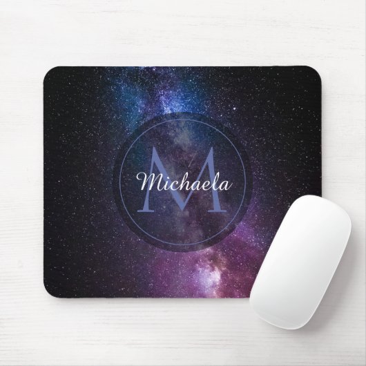 Milchstrahlenfarben, personalisierbar, monogramm mousepad (Mit Mouse)