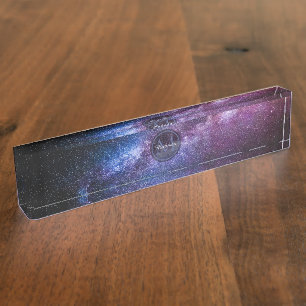 Milchstrahlenfarben, personalisierbar, monogramm namensplakette