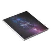 Milchstrahlenfarben, personalisierbar, monogramm notizblock (angewinkelt)