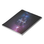 Milchstrahlenfarben, personalisierbar, monogramm notizblock (Rotiert)