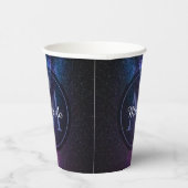 Milchstrahlenfarben, personalisierbar, monogramm pappbecher (Rechts)