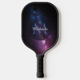 Milchstrahlenfarben, personalisierbar, monogramm pickleball schläger