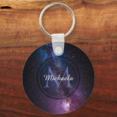Milchstrahlenfarben, personalisierbar, monogramm schlüsselanhänger (Vorderseite)