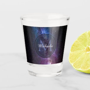 Milchstrahlenfarben, personalisierbar, monogramm schnapsglas
