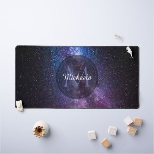 Milchstrahlenfarben, personalisierbar, monogramm schreibtischunterlage