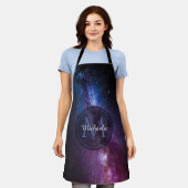 Milchstrahlenfarben, personalisierbar, monogramm schürze (Getragen)