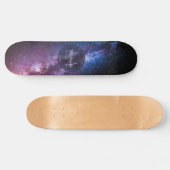 Milchstrahlenfarben, personalisierbar, monogramm skateboard (Horizontal)