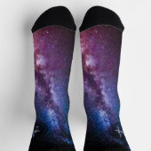 Milchstrahlenfarben, personalisierbar, monogramm socken (Oben)