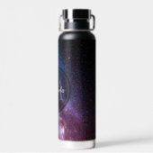 Milchstrahlenfarben, personalisierbar, monogramm trinkflasche (Rückseite)