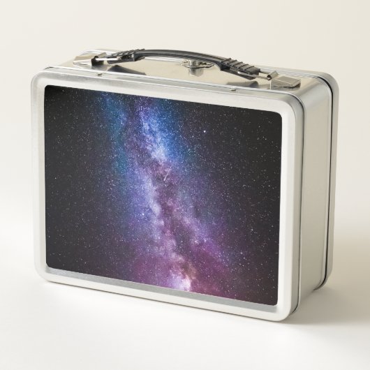 Milchstrahlenfarben personalisierbare Monogramm Metall Brotdose (Rückseite)