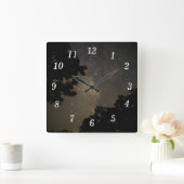 Milchstrahmauer Quadratische Wanduhr (Zuhause)