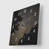 Milchstrahmauer Quadratische Wanduhr (Winkel)