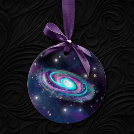 Milchstraße | Cosmic Blue Lila Pink Glow Keramik Ornament